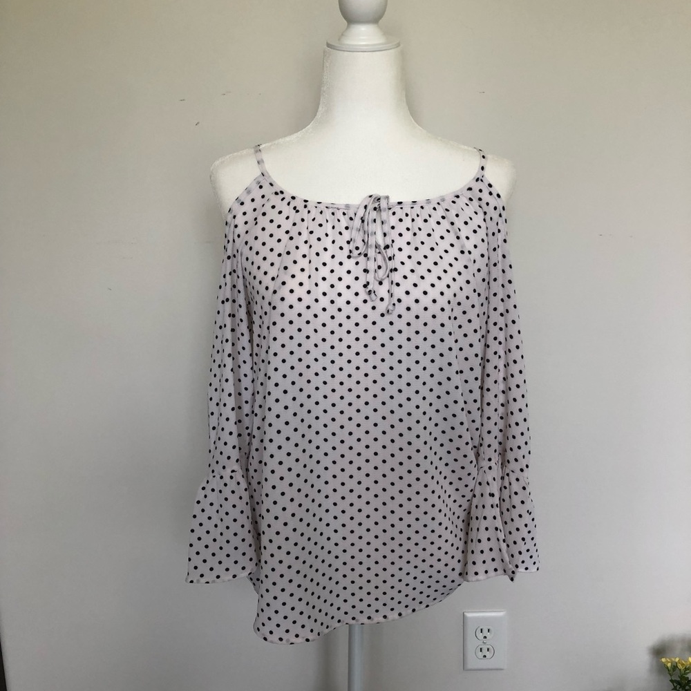 Polka dot Cold Shoulder Top